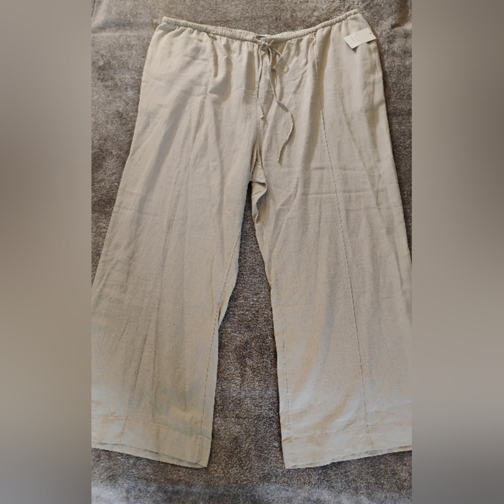 A New Day NWT Linen Blend Pants With Pockets